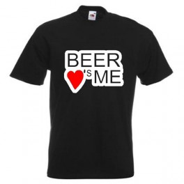 Beer Loves Me (T-Shirt), sort